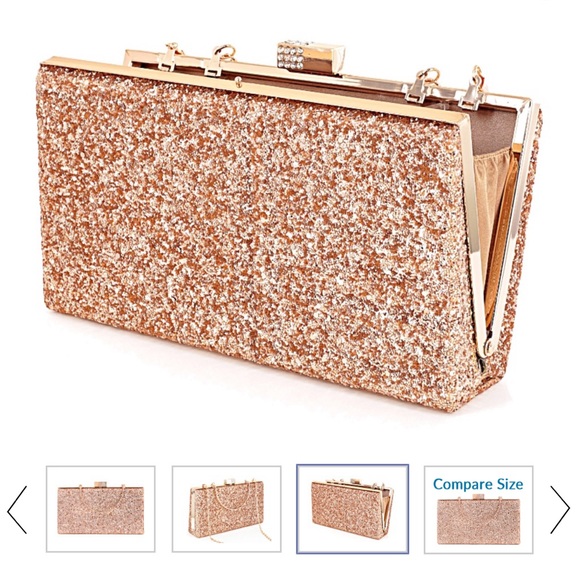 Rose Gold Compact Clutch - Picture 4 of 5